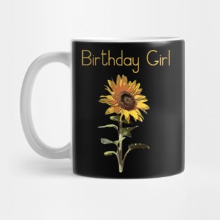 Sunflower birthday girl Mug